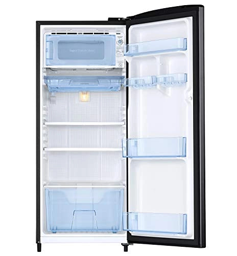 Samsung 192 L 3 Star inverter Direct Cool Single Door Refrigerator (RR20A272YCB/NL, Camellia Black)