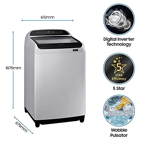Samsung 10.0 Kg Fully-Automatic Top Loading Washing Machine Wooble Technology WA10T5260BY/TL (Lavender Gray)