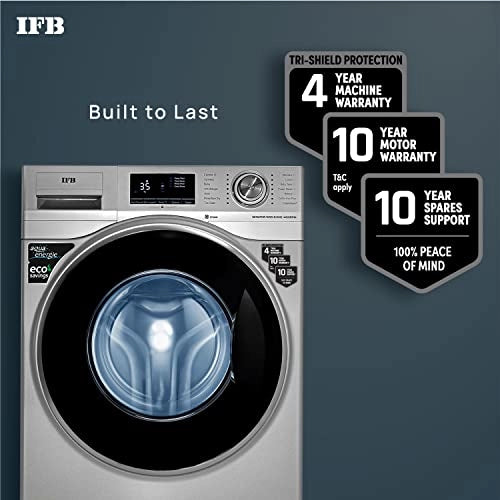IFB 8 Kg 5 Star Front Load Washing Machine 2X Power Dual Steam (SENATOR WSS 8014, Silver, Hard Water Wash)
