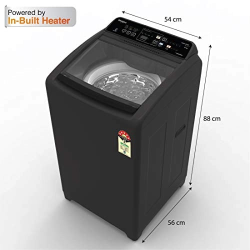 Whirlpool 6.5 kg 5 Star Fully-Automatic Top Loading Washing Machine with In-Built Heater (White magic Elite Plus, Grey)