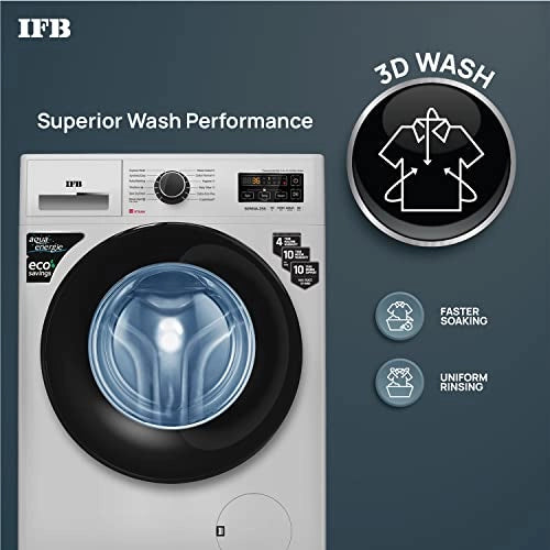 IFB 7 Kg 5 Star Front Load Washing Machine 2X Power Steam(SERENA ZSS 7010, Silver &Black, Color Protect,Hard Water Wash)