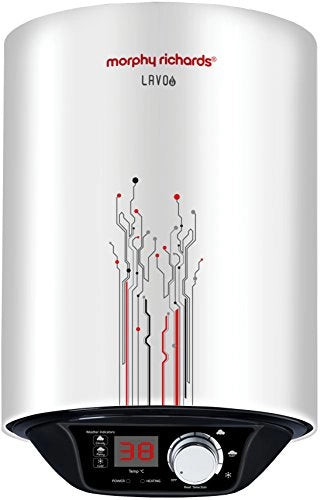 Morphy Richards Lavo EM Storage 6-Litre Vertical Water Heater, White, 5 Star