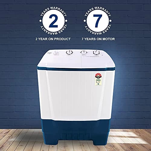 Onida 7 Kg 5 Star Semi-Automatic Top Loading Washing Machine (S70OIB, White)