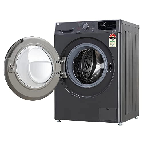 LG 8 Kg 5 Star Inverter Fully-Automatic Front Loading Washing Machine with Heater (FHV1408Z2M, Middle Black,)