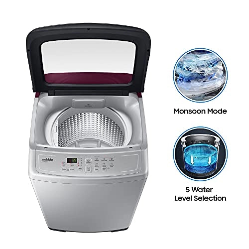 Samsung 7.5 kg Fully-Automatic Top Loading Washing Machine (WA75A4022FS/TL, Imperial Silver, Wobble Technology)