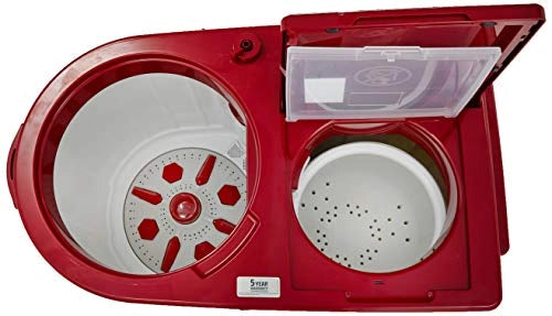 Whirlpool 9.5 kg Semi-Automatic Top Loading Washing Machine (ACE XL 9.5, Coral Red, 3D Scrub Technology)