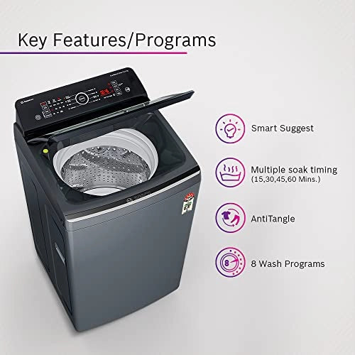 Bosch 6.5 Kg 5 Star Fully Automatic Top Load Washing Machine WOE651D0IN (Dark Grey)