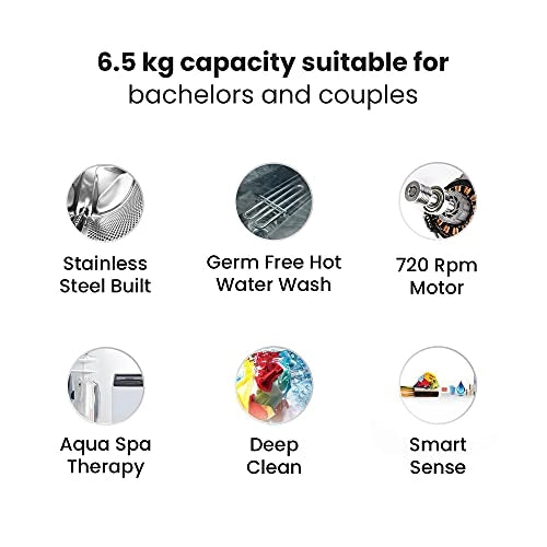 IFB 6.5 Kg 5 Star Fully-Automatic Top Loading Washing Machine (REWH AQUA, White, Inbuilt Heater, 3D Wash Technology)