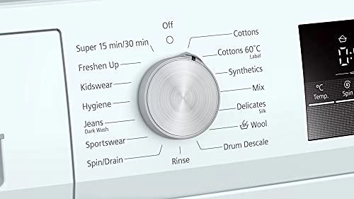 Siemens 7 kg Fully-Automatic Front Loading iQ300 Washing Machine (WM12J16WIN, White)