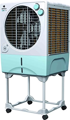 Havells Supro 55 litre Desert Air Cooler with Woodwool pads (White Blue)