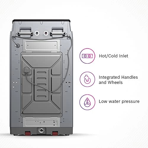 Bosch 6.5 Kg 5 Star Inverter Fully Automatic Top Load Washing Machine (WOI653S0IN, Silver, Anti tangle)