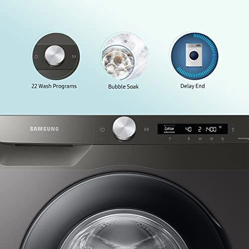 Samsung 8 Kg 5 Star Wi-Fi Inverter Fully-Automatic Front Loading Washing Machine (WW80T504DAN1TL, Inox, In-Built Heater)