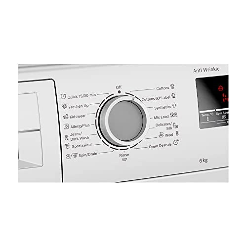 Bosch WLJ2026WIN 6 Kg Front Loading Fully Automatic Washing Machine with Ecosilence Drive, Series 4, White