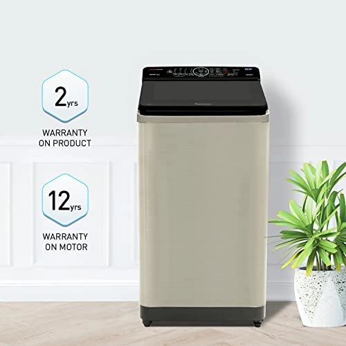 Panasonic 8 Kg Wifi with Heater Fully-Automatic Top Loading Smart Washing Machine (NA-F80V10SRB, SS, Alexa Compatible)