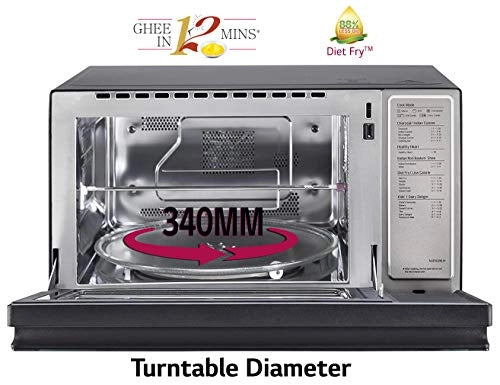 LG 32 L Charcoal Convection Healthy Heart Microwave Oven (MJEN326TL, Black Line Pattern, Neo Chef Design)
