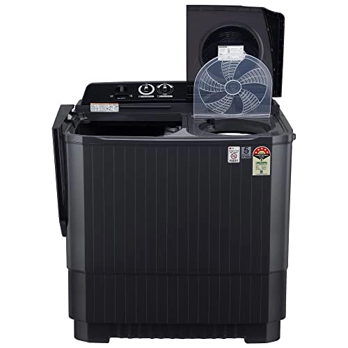 LG 11 கிலோ 5 ஸ்டார் செமி-ஆட்டோமேட்டிக் டாப் லோடிங் வாஷிங் மெஷின் (P1155SKAZ, மிடில் பிளாக், ரோலர் ஜெட் பல்சேட்டர்), பெரியது