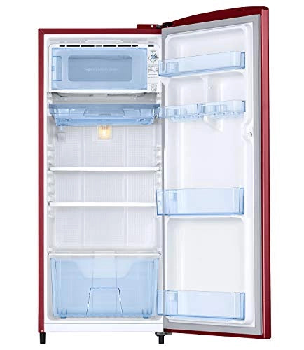 Samsung 192 L 2 Star Direct Cool Single Door Refrigerator (RR20A2Y1BRH/NL, Scarlet Red)