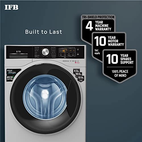 IFB 8 Kg 5 Star Front Load Washing Machine 2X Power Dual Steam (SENATOR SXS 8012, Silver, Hard Water Wash)