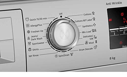 Bosch 8 Kg Fully Automatic Front Load Washing Machine (WAJ2846SIN, Silver)