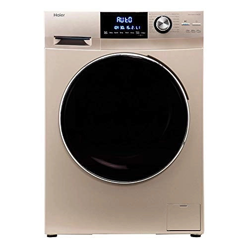 Haier 7.5 kg Inverter Fully-Automatic Front Loading Washing Machine (HW75-BD12756NZP, Golden)