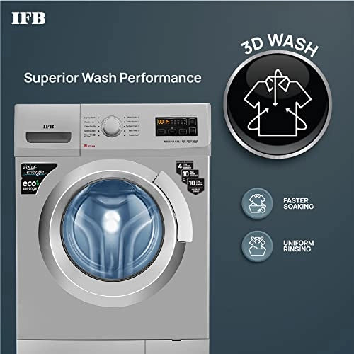 IFB 6 Kg 5 Star Front Load Washing Machine 2X Power Dual Steam (NEO DIVA SXS 6010, Silver, Hard Water Wash)