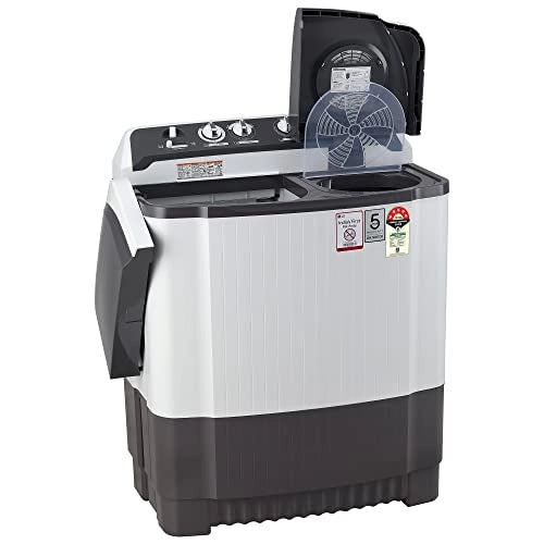 LG 7 Kg 5 Star Semi-Automatic Top Loading Washing Machine (P7020NGAZ, Dark Gray, Wind Jet Dry)