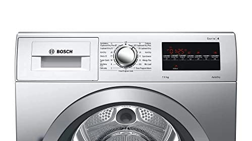 Bosch 7 kg Fully Automatic Condenser Tumble Dryer WTG86409IN, Silver, Inbuilt Heater)