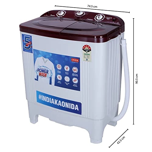 ONIDA 6.5 kg 5 Star Semi Automatic Top Load Red (S65TR)