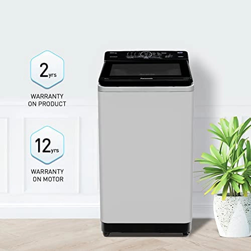 Panasonic 8 Kg Wifi Fully-Automatic Top Loading Smart Washing Machine (NA-F80A10CRB, Grey, Compatible with Alexa)