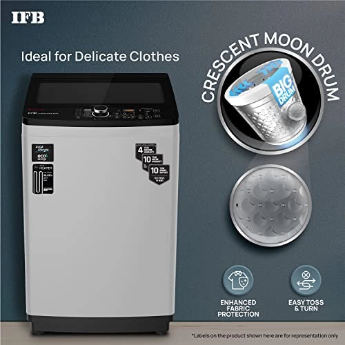 IFB 8 KG Fully-Automatic Top Load Washing Machine (TL-SDSS 8.0KG AQUA,Silver)