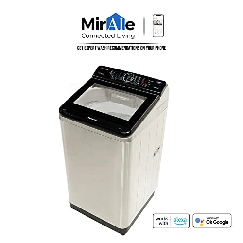 Panasonic 8 Kg Wifi with Heater Fully-Automatic Top Loading Smart Washing Machine (NA-F80V10SRB, SS, Alexa Compatible)