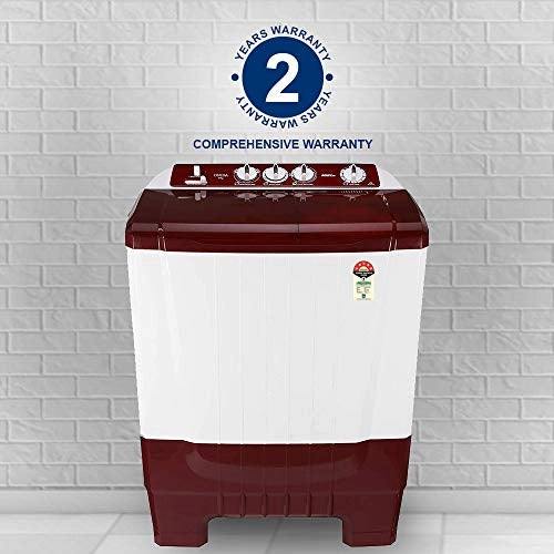 Onida 8.0 kg 5 Star Semi-Automatic Top Loading Washing Machine (S80SCTR, Lava Red)