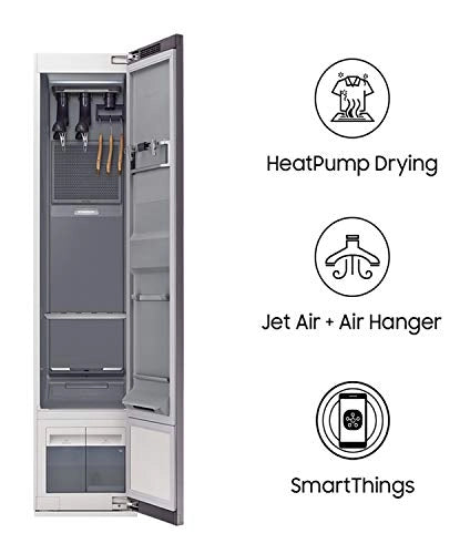 Samsung Air Dresser with Jet Steam For Sanitizing and Refreshing Clothes (Crystal Mirror Black, DF60R8600CG/TL)