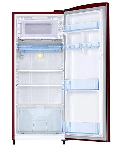 Samsung 192 L 1 Star Direct Cool Single Door Refrigerator (RR19A2YCA6R/NL, Mystic Overlay RED)