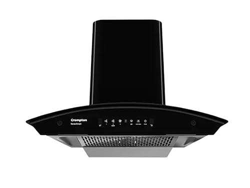 Crompton SensoSmart CHD-SSC60FLX-MBL 60cm 1368m3/hr Ducted Wall Mounted Chimney with Filterless Technology (Black)
