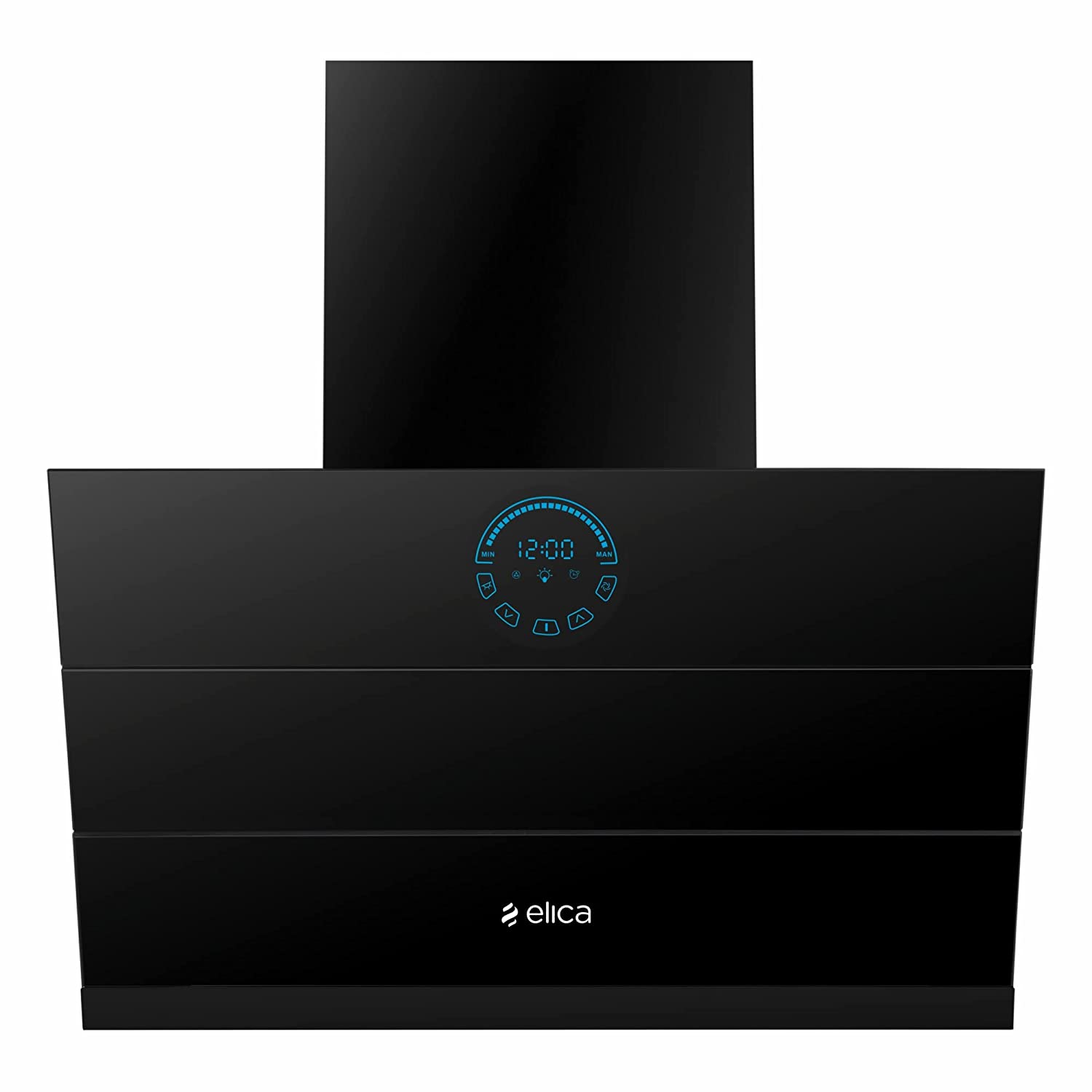 Elica 60 cm 1350 m3/hr Filterless Auto Clean Angular Chimney with 15 Years Warranty (EFL 108 HAC LTW VMS 60, Touch + Palm Sensor Control, Black)