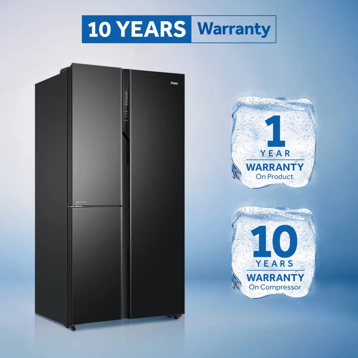 Haier 628 L Triple Door Side By Side Refrigerators, Expert Inverter Technology (HRT-683KS, Black Steel, Magic Convertible, Made In India)