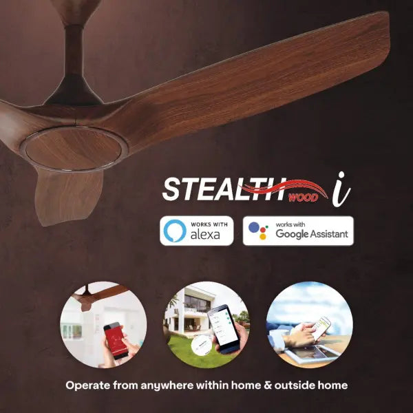 Havells Stealth Wood i 1200mm Ceiling Fan (Walnut)