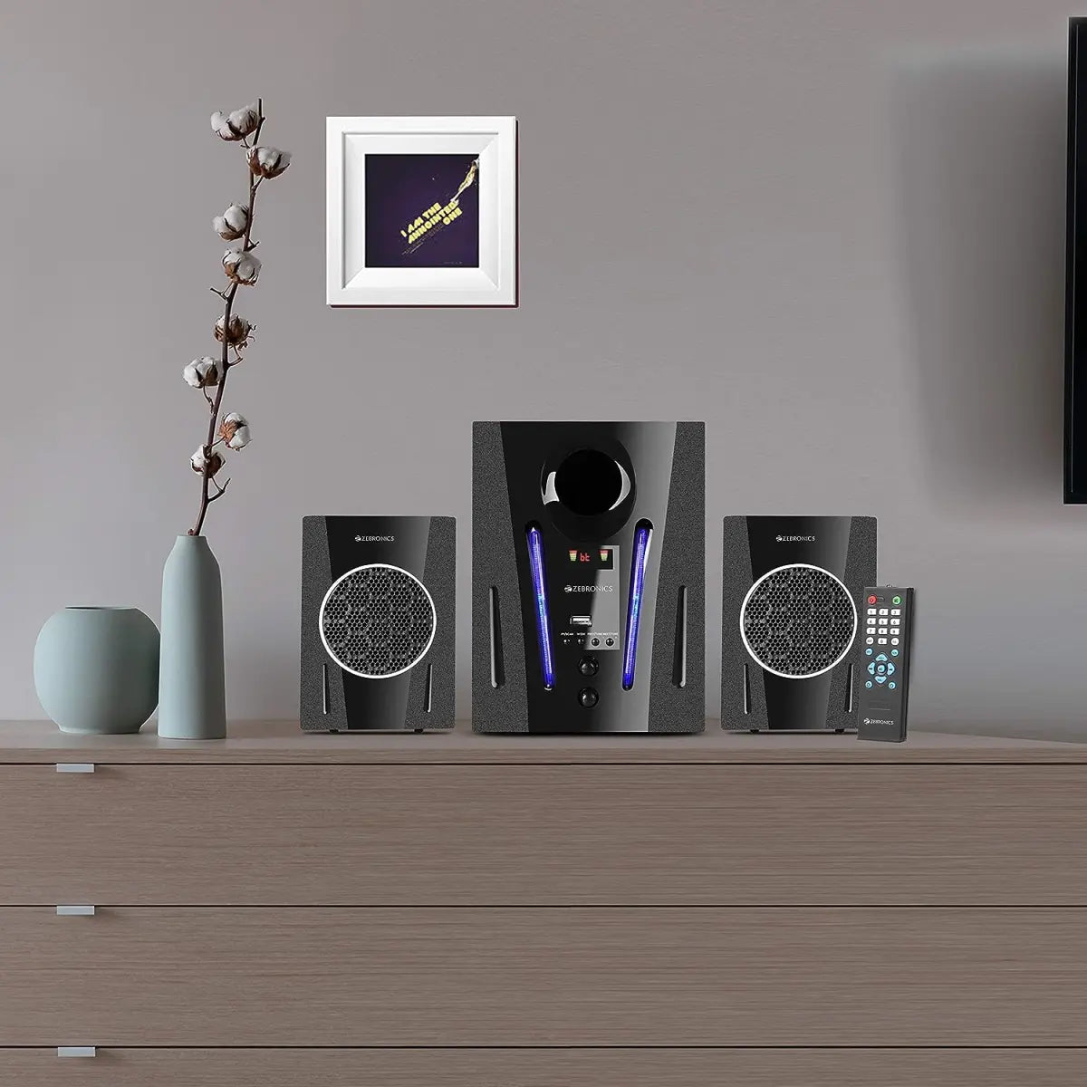 Zebronics ZEB-BT2150RUF 2.1 Multimedia Speaker with Bluetooth Supporting USB,AUX,Built in FM and Remote Control