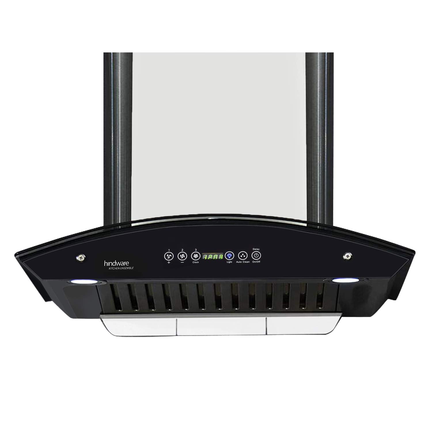 Hindware 60cm 1200 m3/hr Auto Clean Chimney (Cleo 60, 1 Baffle Filter, Steel/Grey)
