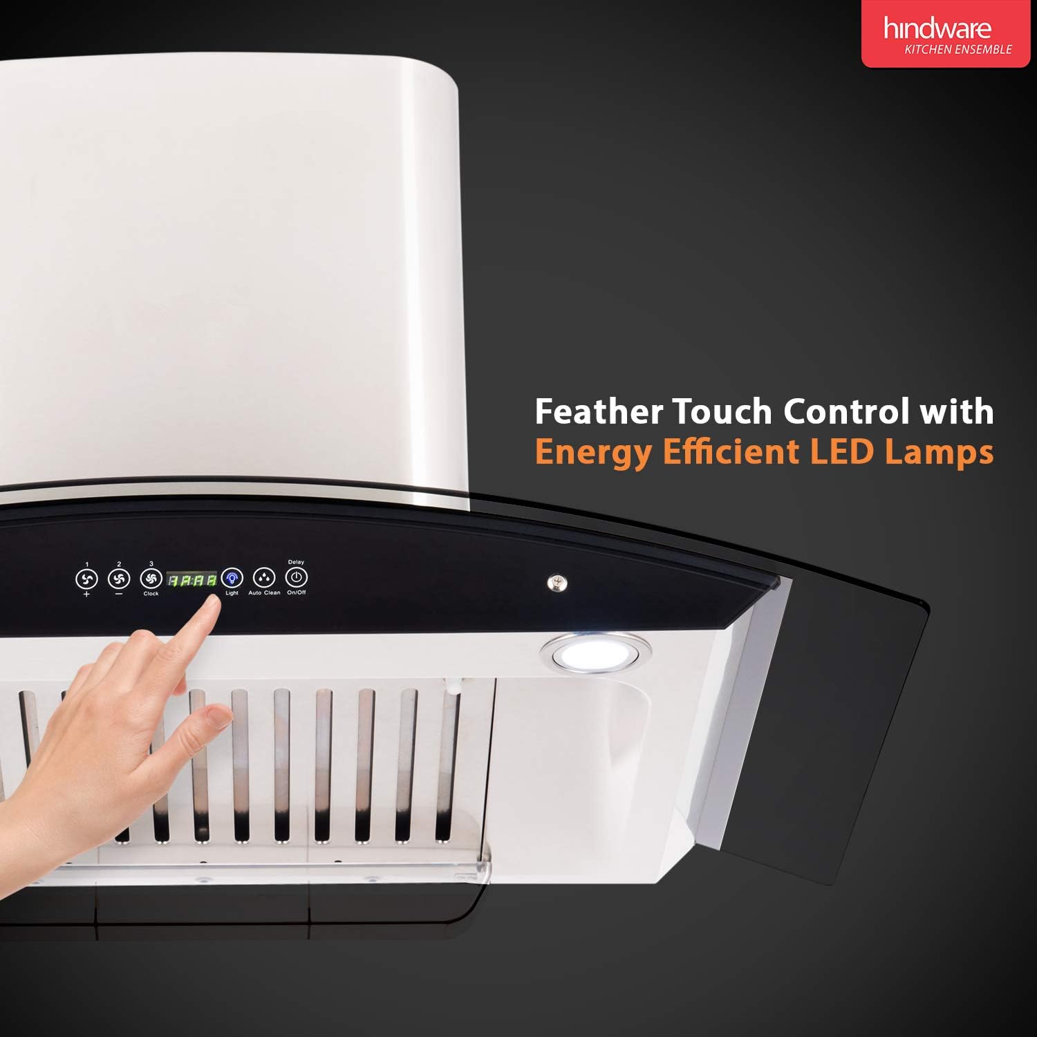 Hindware Cleo Plus Heat Autoclean Chimney - 90cm, 1200m3/hr, SS