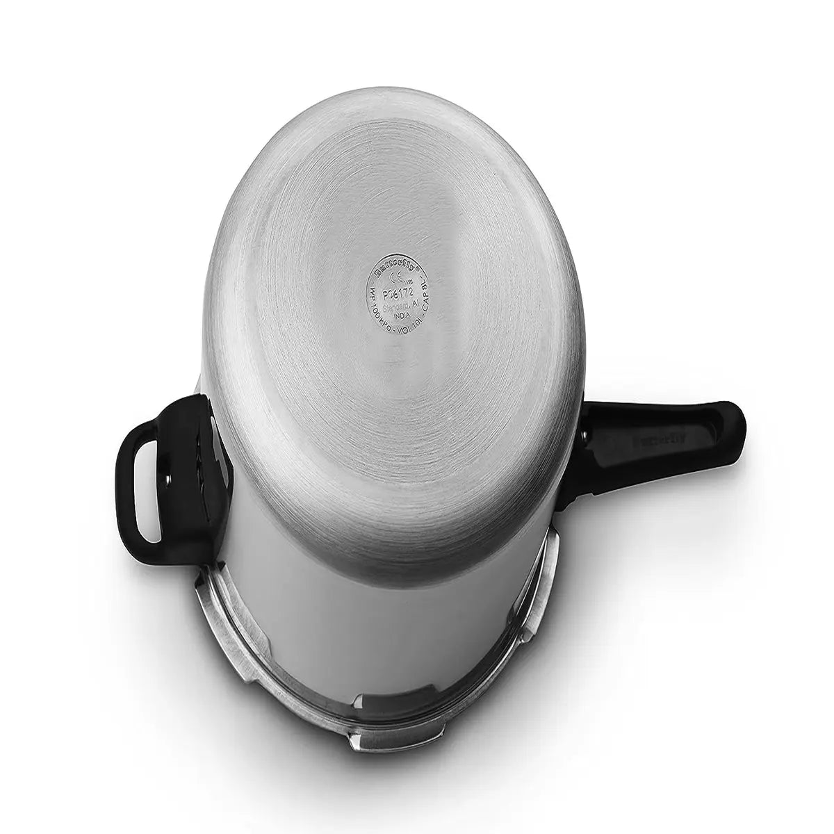 Butterfly Standard Aluminium Outer Lid Pressure Cooker, 10 Litre, Silver