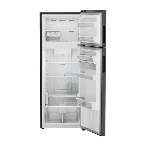 TCHbgB 2411 NoFrost Fridge-freezer: Grey Casing, Black Gloss Door, Multi-Perspective