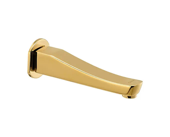 Cera F1012661FG Lustre Perla French Gold Finish Quarter Turn Bath Tub Spout With Wall Flange