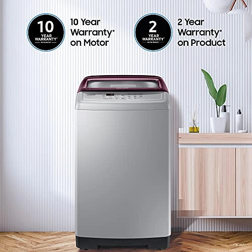 Samsung 7.5 kg Fully-Automatic Top Loading Washing Machine (WA75A4022FS/TL, Imperial Silver, Wobble Technology)