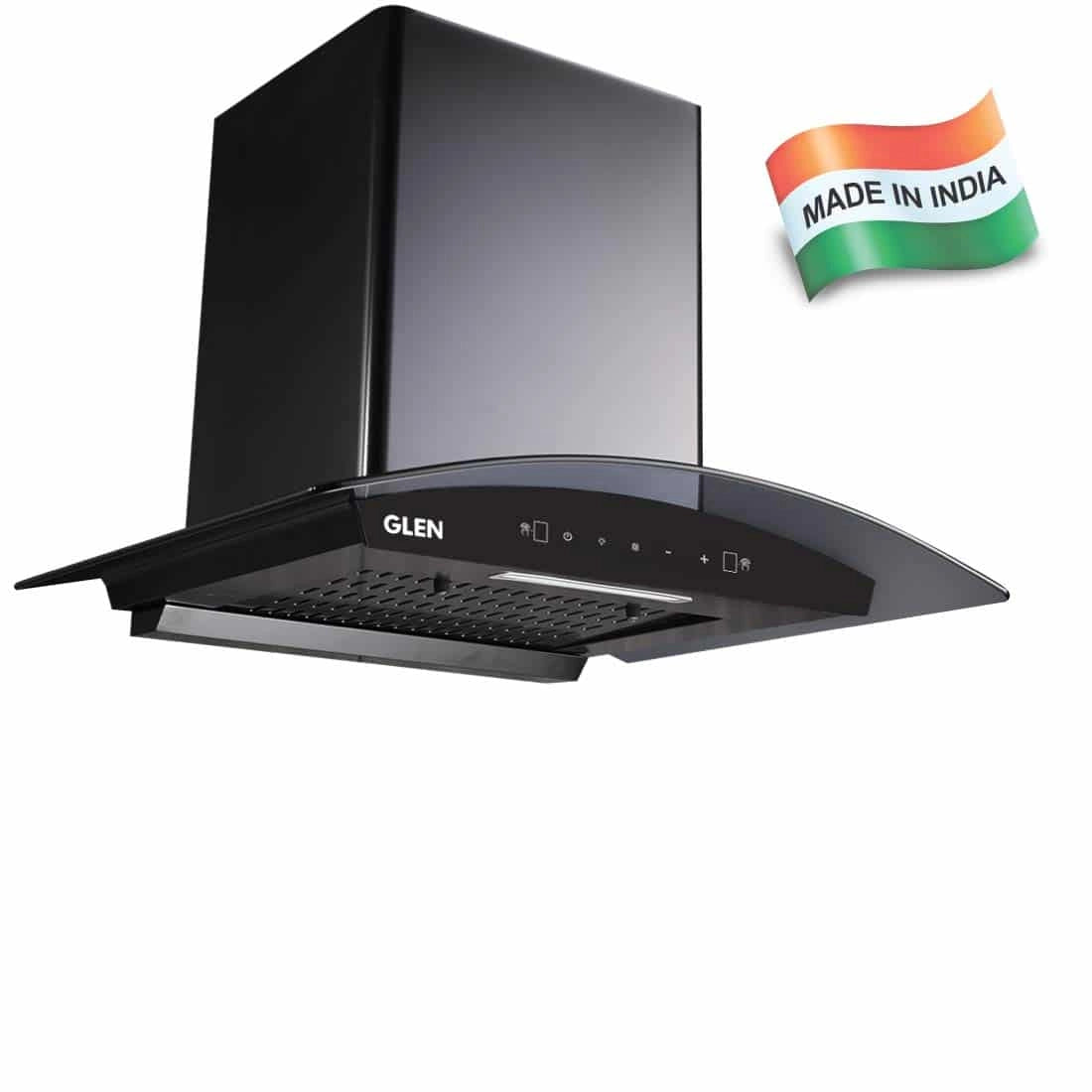GLEN 60 செ.மீ 1050m3/h (மோஷன் சென்சார் கொண்ட 6060 டச் கண்ட்ரோல், ஃபில்டர்லெஸ் ஆட்டோ கிளீன் சிம்னி, கருப்பு)