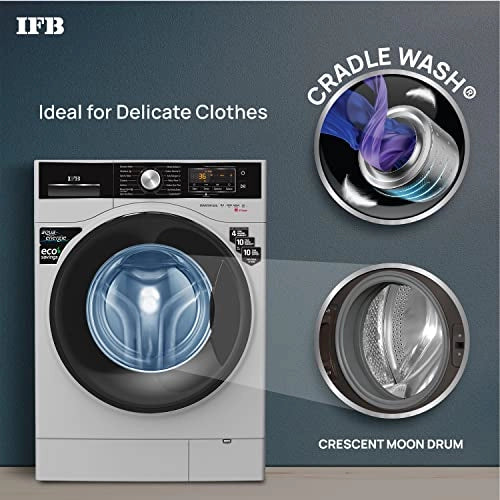 IFB 8 Kg 5 Star Front Load Washing Machine 2X Power Dual Steam (SENATOR SXS 8012, Silver, Hard Water Wash)