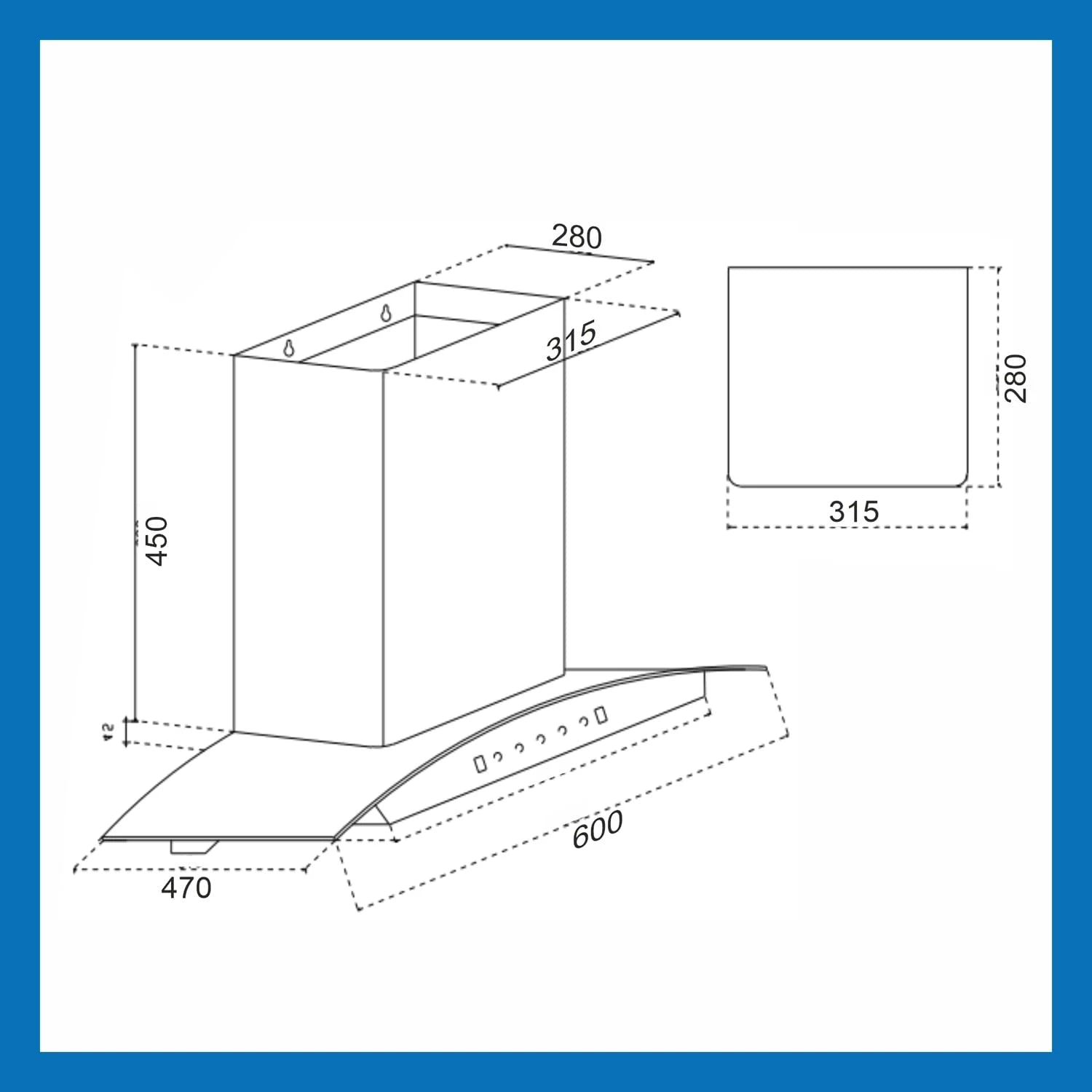 Glen Auto Clean Curved Glass Filter less Kitchen Chimney With 7 Year Warranty On Motor, with Motion Sensor 60cm, 1200 m3/h (6059 BL Auto Clean 60cm)