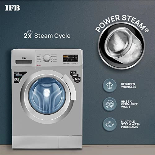 IFB 7 Kg 5 Star Front Load Washing Machine with Power Steam (NEO DIVA SXS 7010, Silver, 1000 RPM)