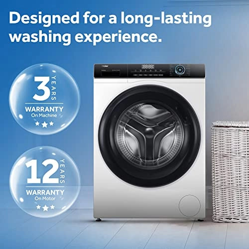 Haier Fully Automatic Washing Machine with Inverter Motor, Super Drum, Dual Spray (HW70-IM12929, Ice White)